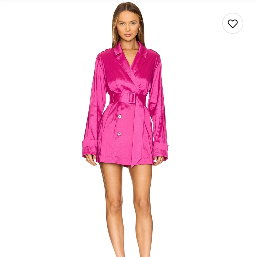 Stone cold fox alice trench dress in berry pink